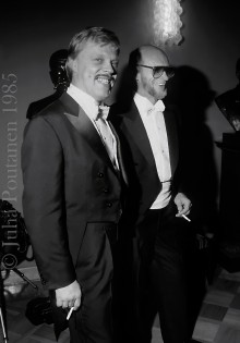 Vesku Loiri ja Spede Pasanen linnanjuhlissa 1985.